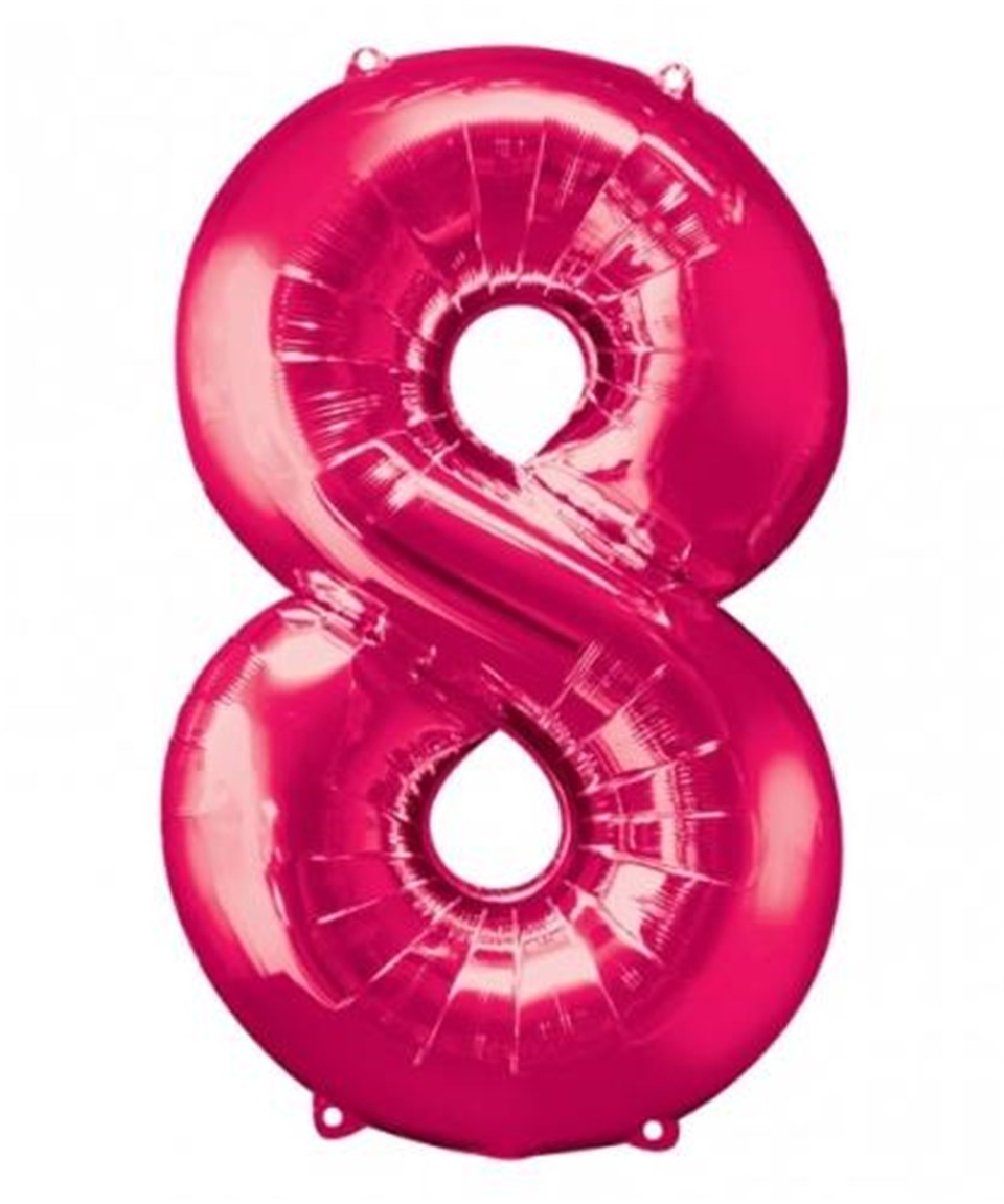 Rakam Folyo Balon Pembe 
