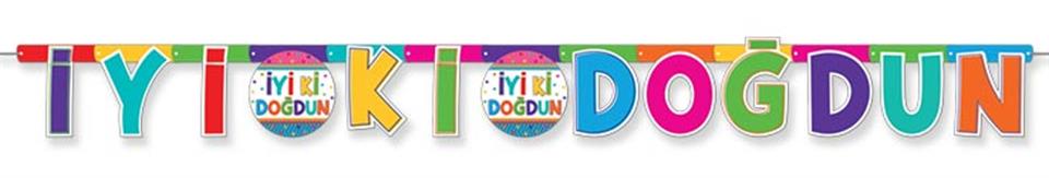 Renkli iyiki Doğdun Banner
