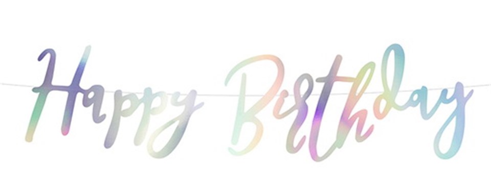 Renkli Metalize, Happy Birthday Banner