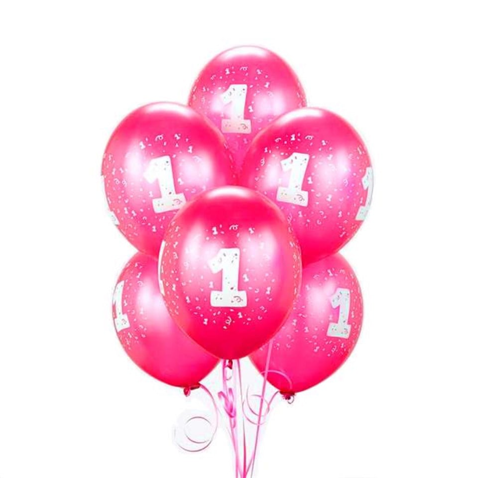 Sedefli Pembe 1 Yaş Balon, 20´li Paket