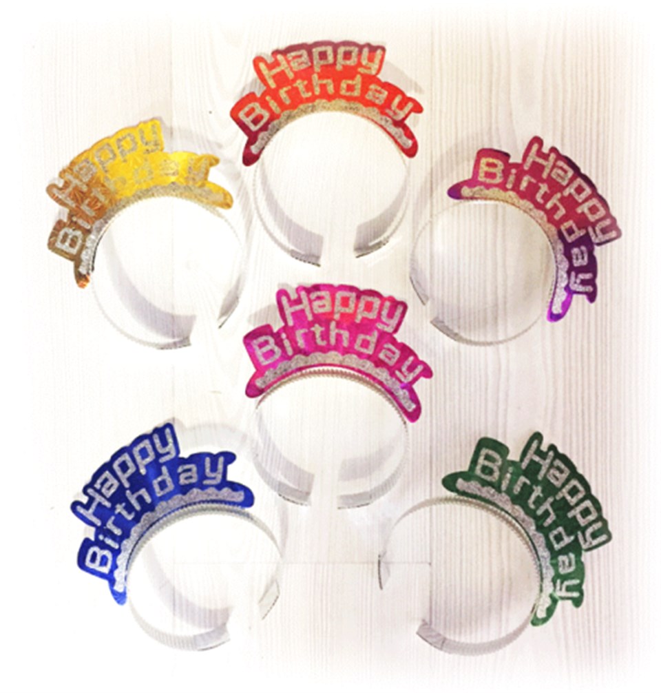 Simli Doğumgünü Taç 6lı