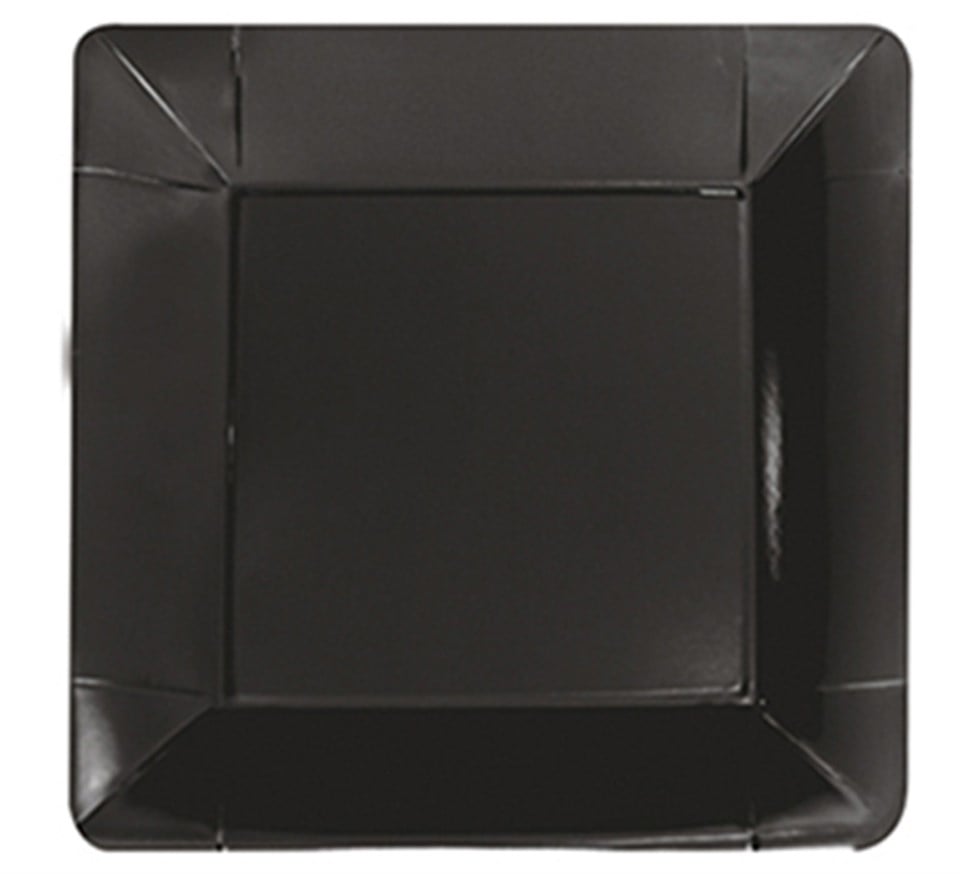 Siyah, Kare Tabak 29cm 6lı