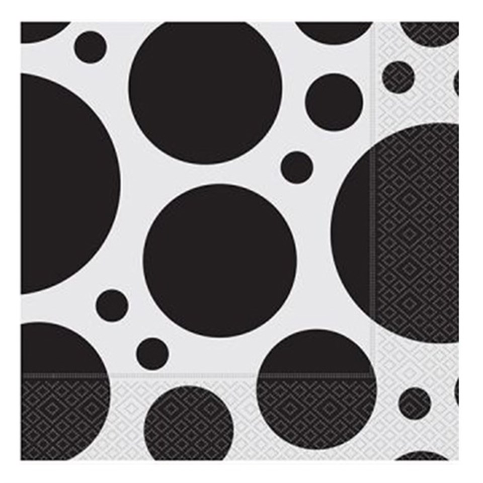 Siyah Puantiyeli Peçete