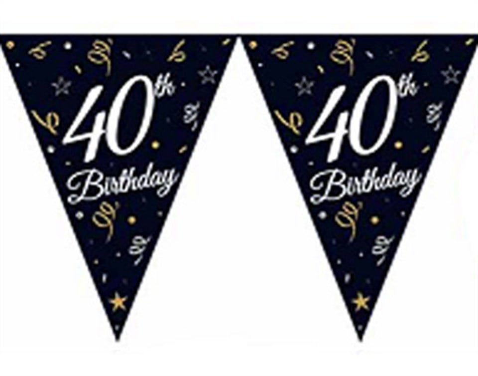 Sparkling Confetti 40 Yaş Bayrak Dizisi