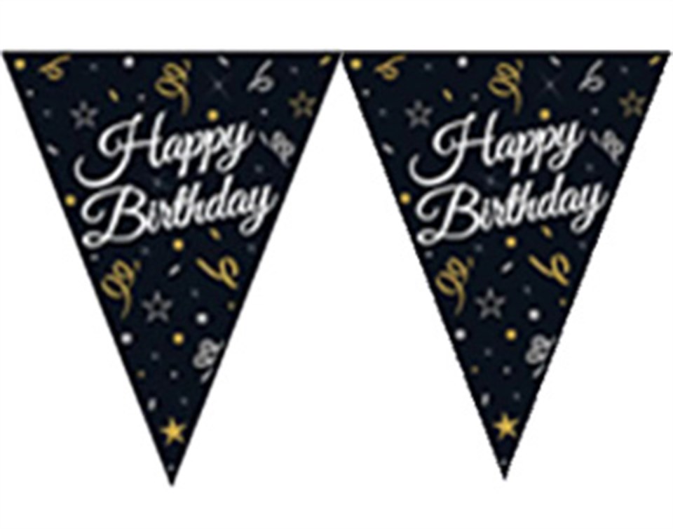 Sparkling Confetti Happy Birthday Bayrak Dizisi