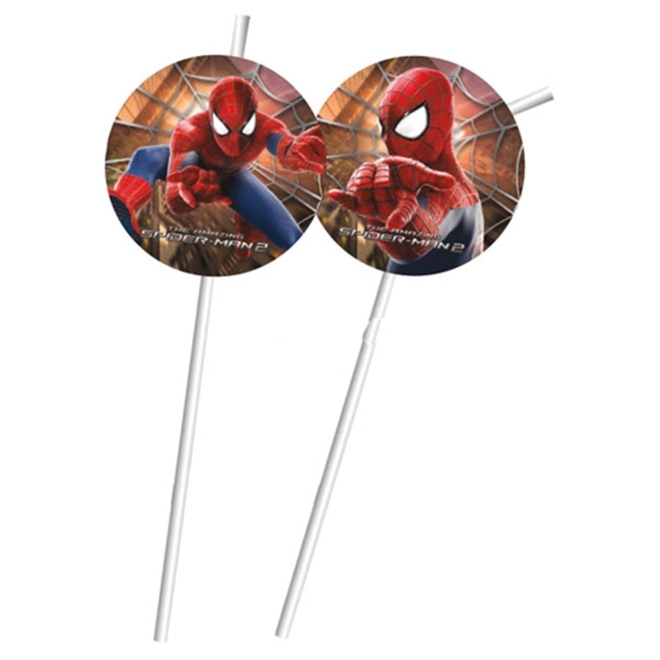 Spiderman Amazing 2, Şekilli Pipet 8'li