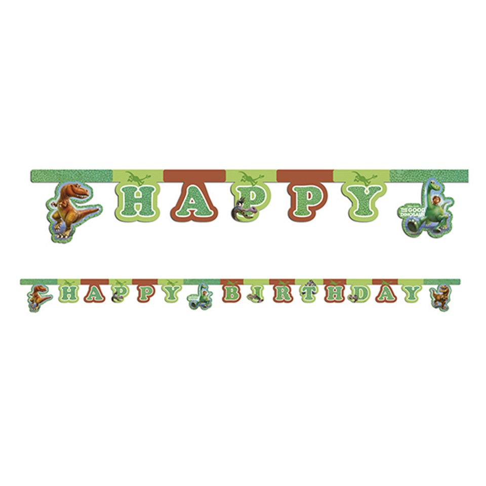Sevimli Dinozor Happy Birthday Banner