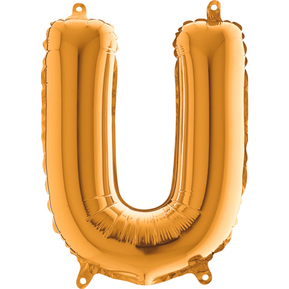 U Harf Folyo Balon Mini Altın (35 cm)