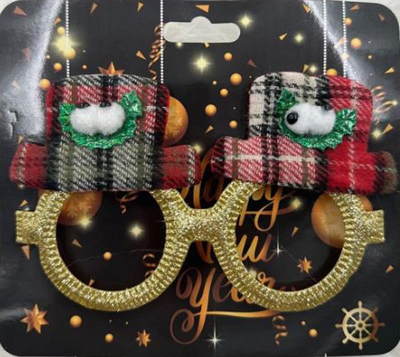 Yılbaşı Kareli Şapkalı Gözlük