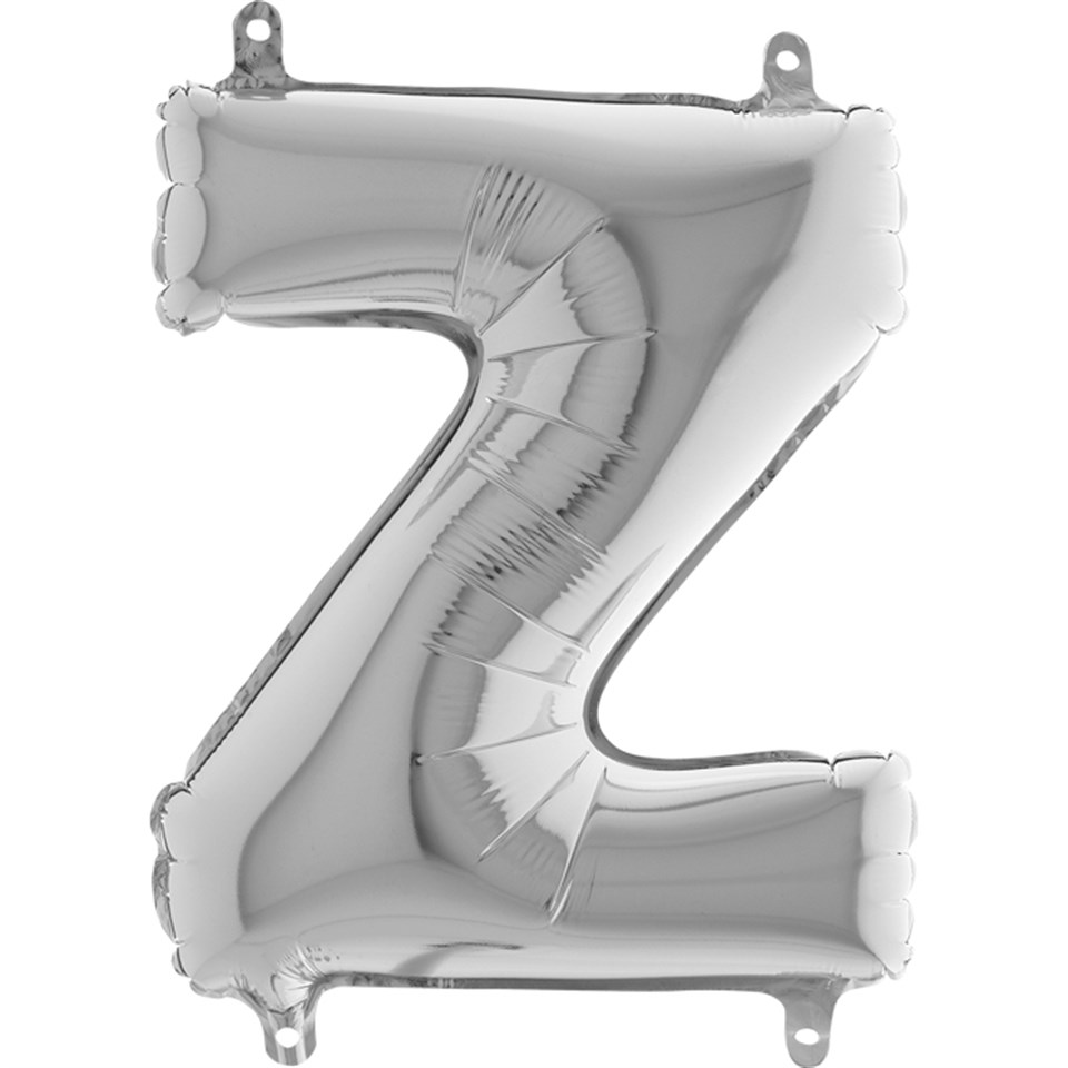 Z Harf Folyo Balon Mini Gümüş (35 cm)