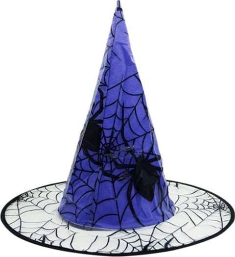 Cadı Şapkası Mavi, Örümcek Desenli