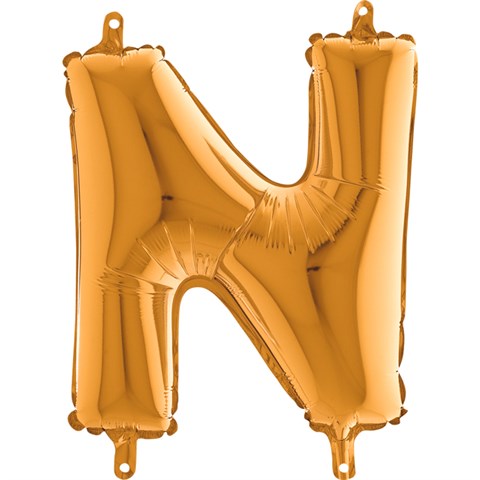 N Harf Folyo Balon Mini Altın (35 cm)