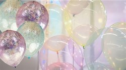 Renkli Süper Şeffaf Kristal Balon 10lu
