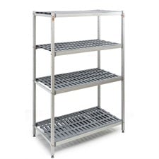 Alüminyum Demonte 4 Katlı Çift Ayaklı İstif Rafı, 168x70x56 cm 