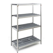 Alüminyum Demonte 4 Katlı Çift Ayaklı İstif Rafı, 168x70x56 cm 