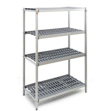 Alüminyum Demonte 4 Katlı Çift Ayaklı İstif Rafı, 168x70x56 cm 