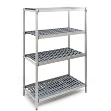 Alüminyum Demonte 4 Katlı Çift Ayaklı İstif Rafı, 168x70x56 cm 