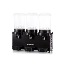 Samixir M30 Panoramik Triple Karıştırıcılı Soğuk İçecek Dispanseri Analog Siyah 10+10+10 L
