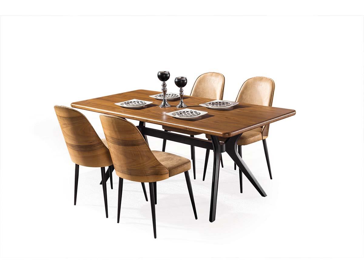 Roy Ahşap Kaplama Yemek Odası