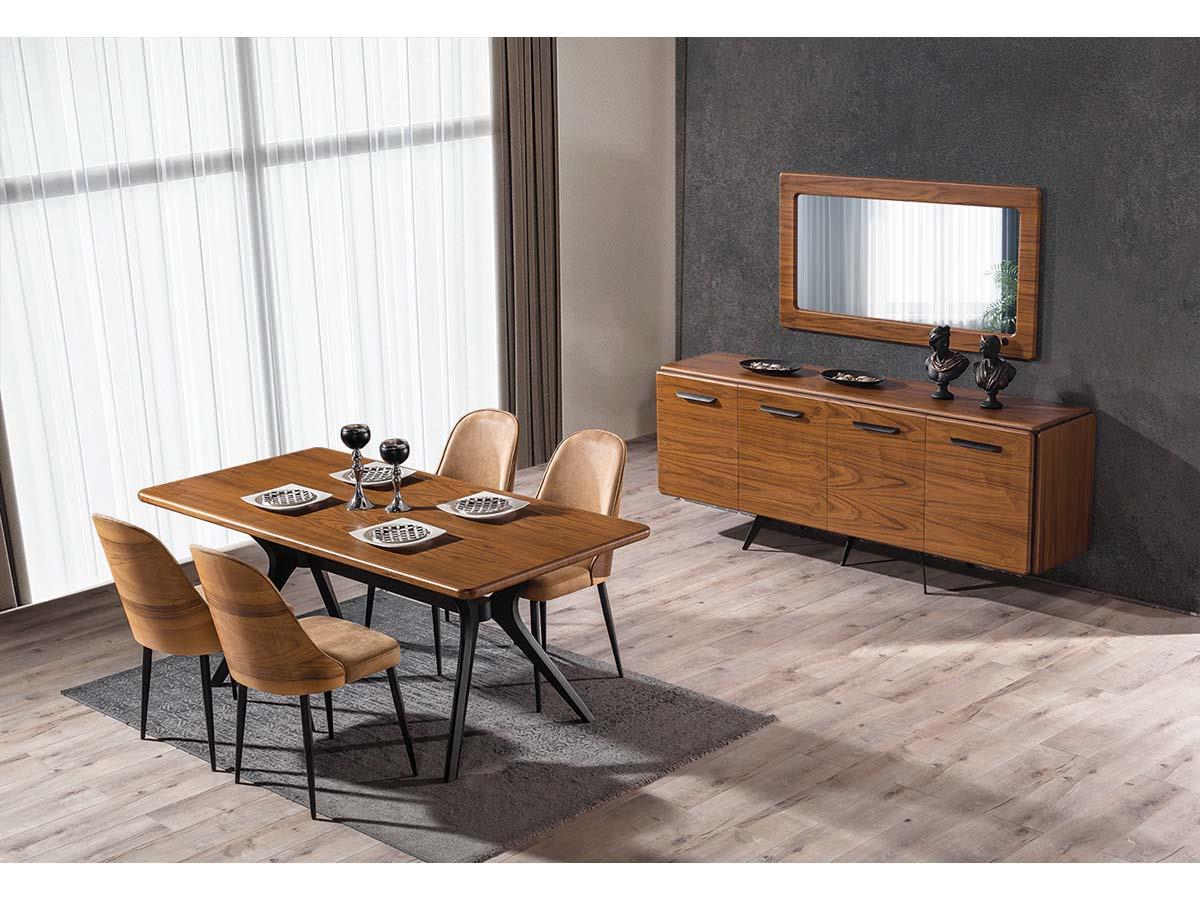 Roy Ahşap Kaplama Yemek Odası