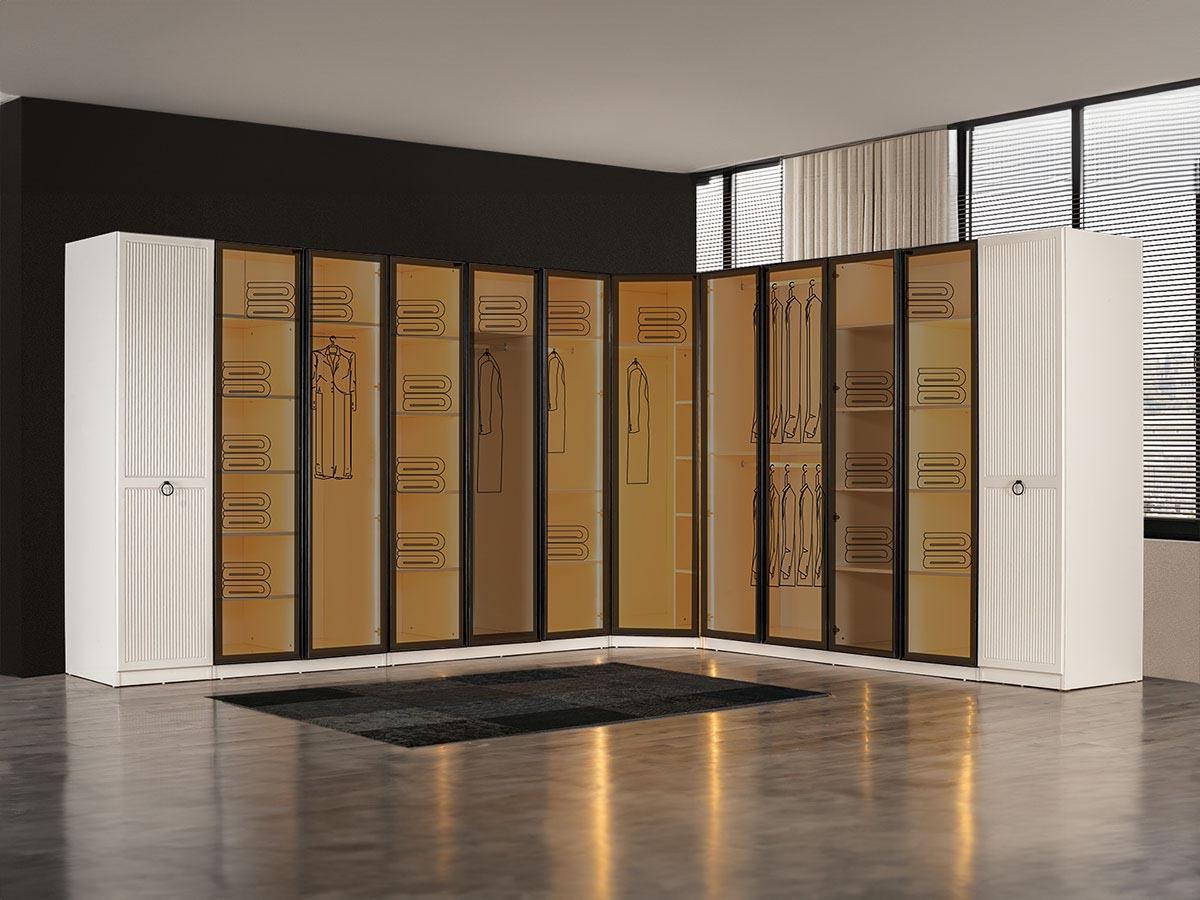 Savana Giyinme Odası Köşe Dolap