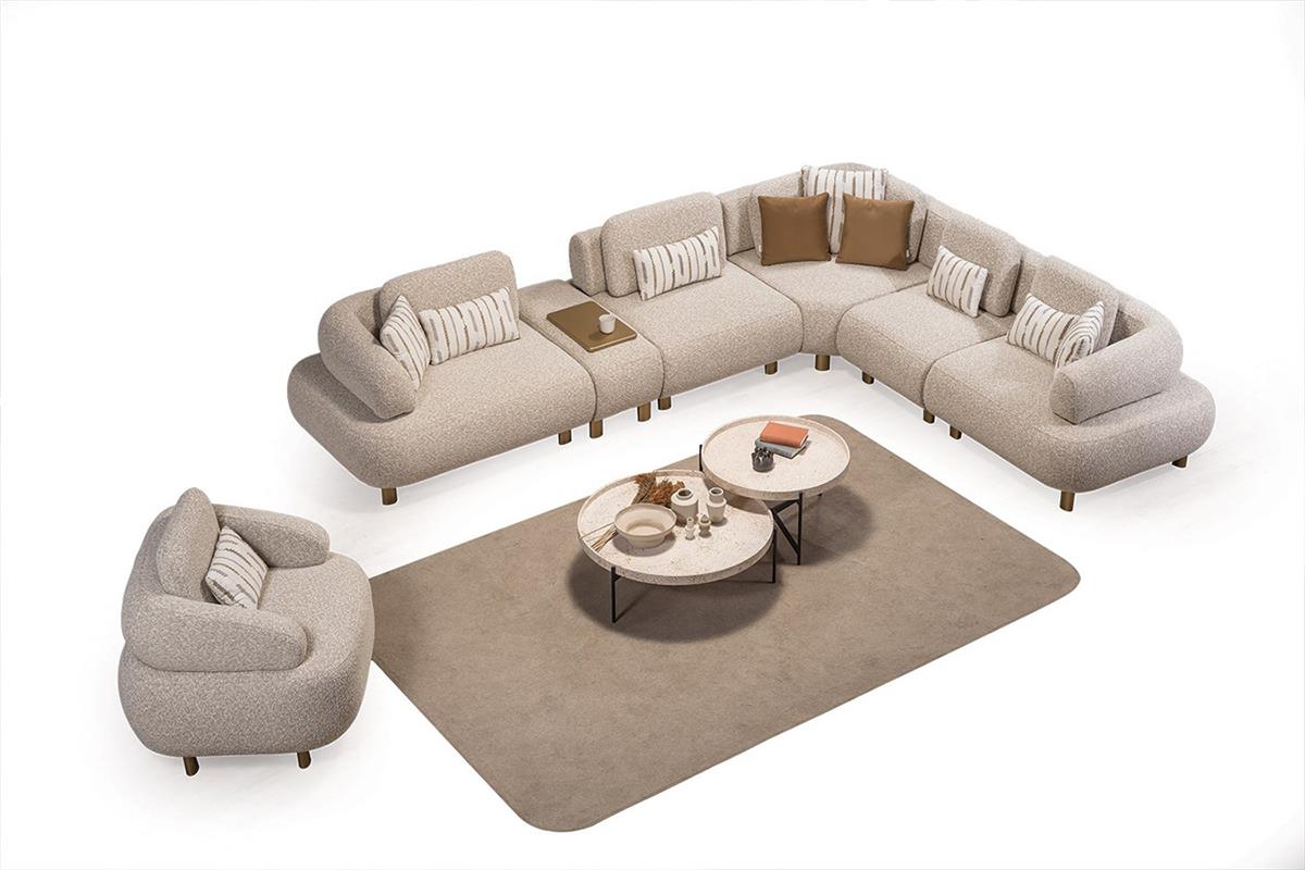 Barcelona Berjerli Modül Köşe Koltuk Takımı