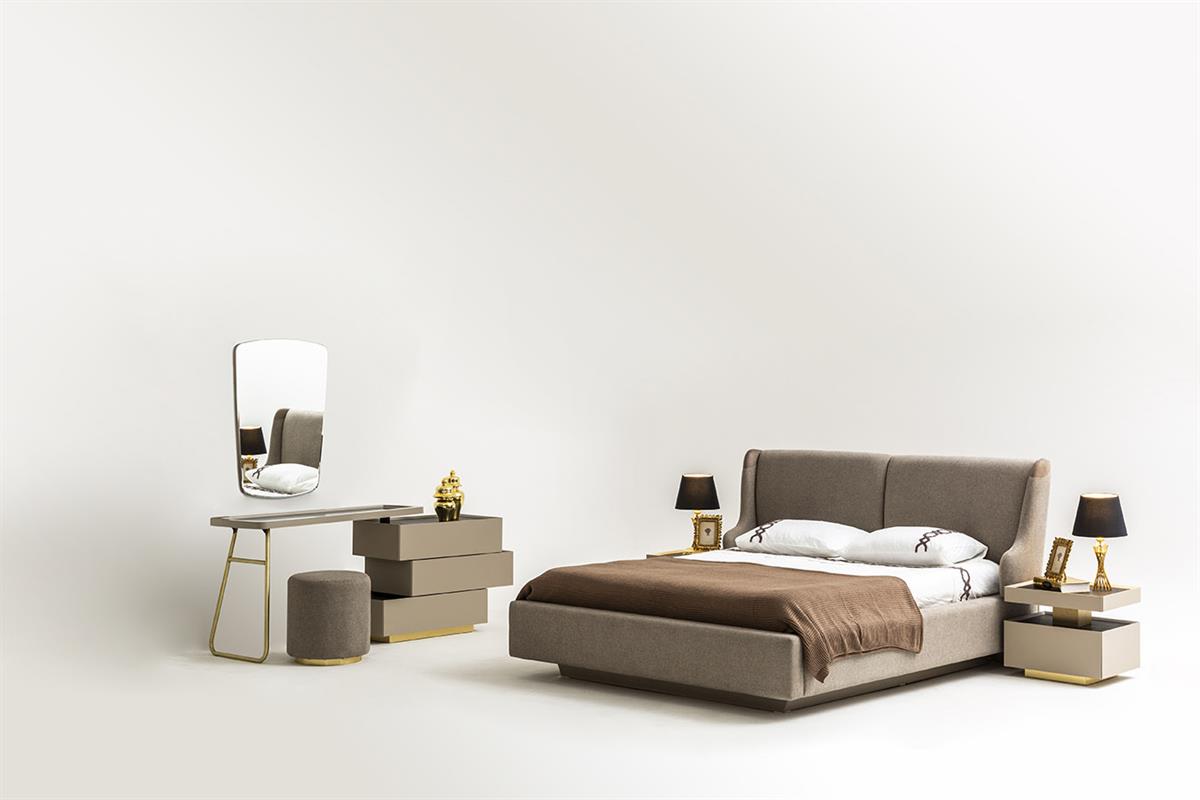 Kumsal Cam Kapaklı Yatak Odası Takımı