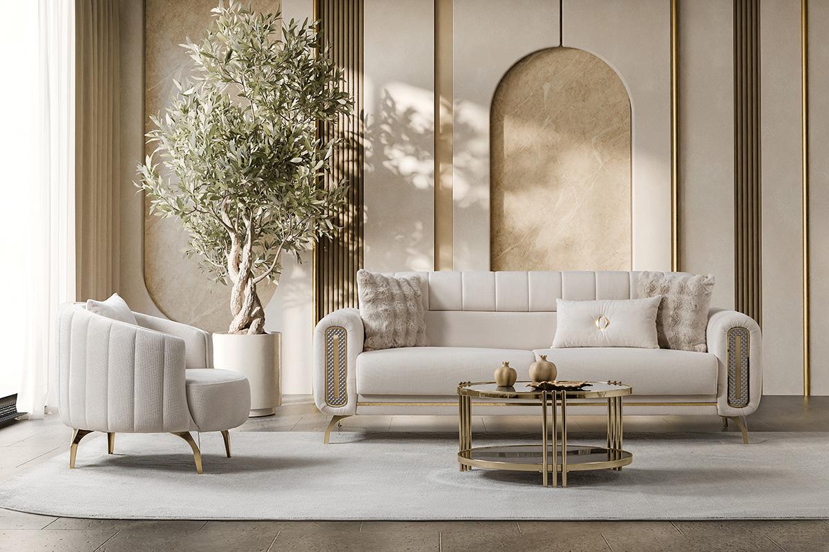 Dior Metal Ayaklı Koltuk Takımı