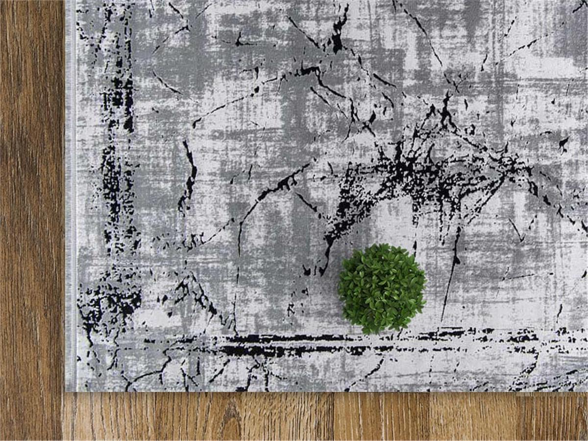 Enoks 6101 Gri Siyah Halı