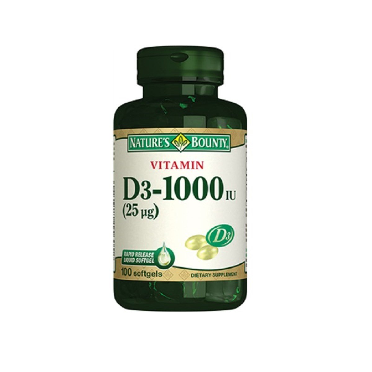 Nature´s Bounty Vitamin D3 1000 IU 100 Softjel