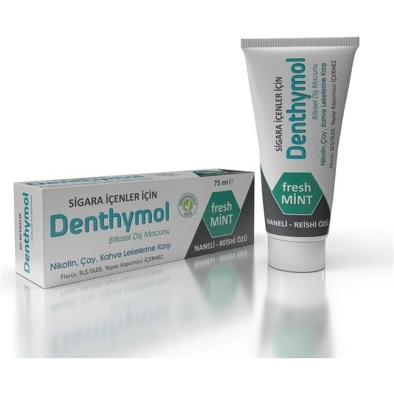 Denthymol Fresh Mint Sigara İçenler İçin Bitkisel Diş Macunu 75 ml