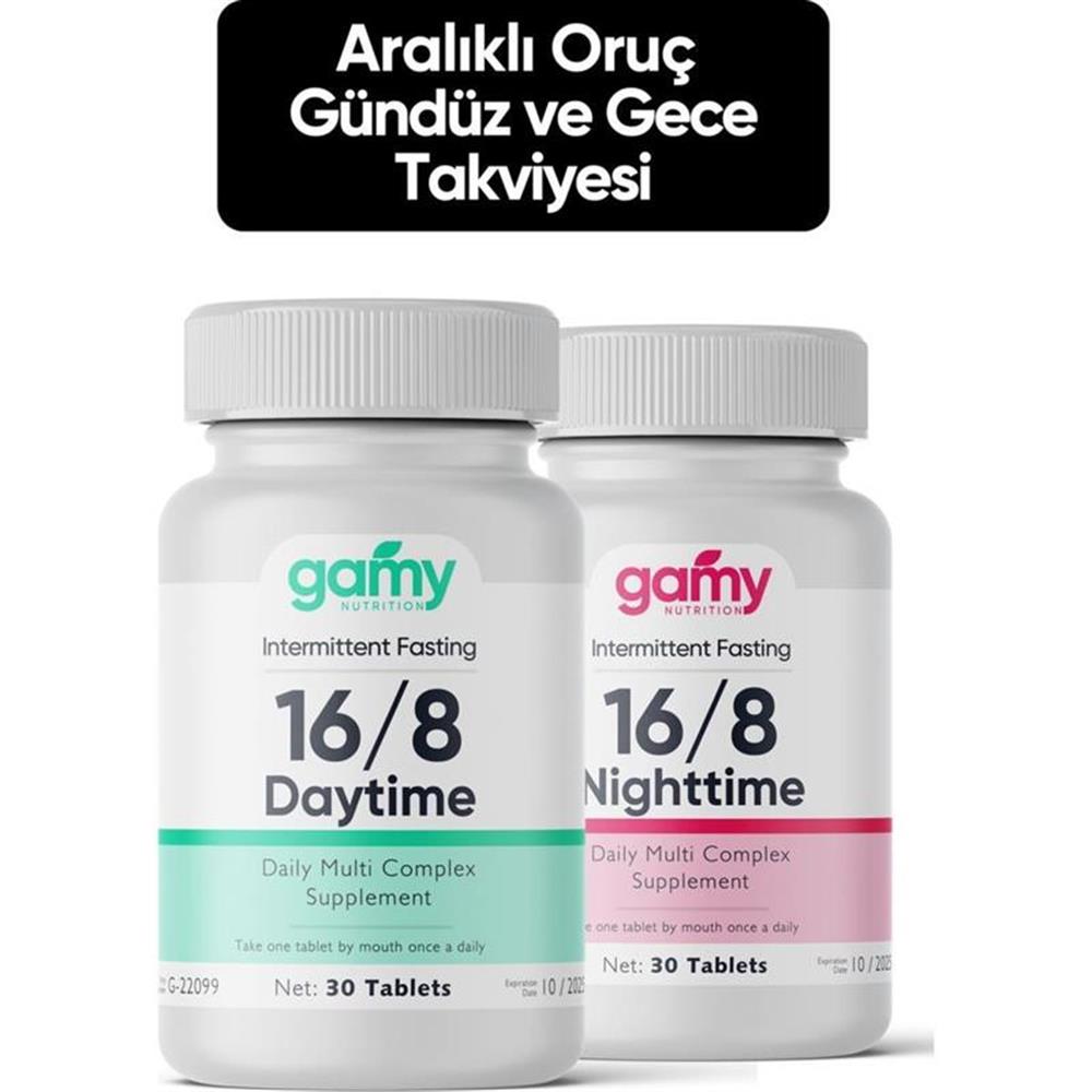 Gamy 16/8 Aralıklı Oruç Gündüz & Gece 30+30 Tablet