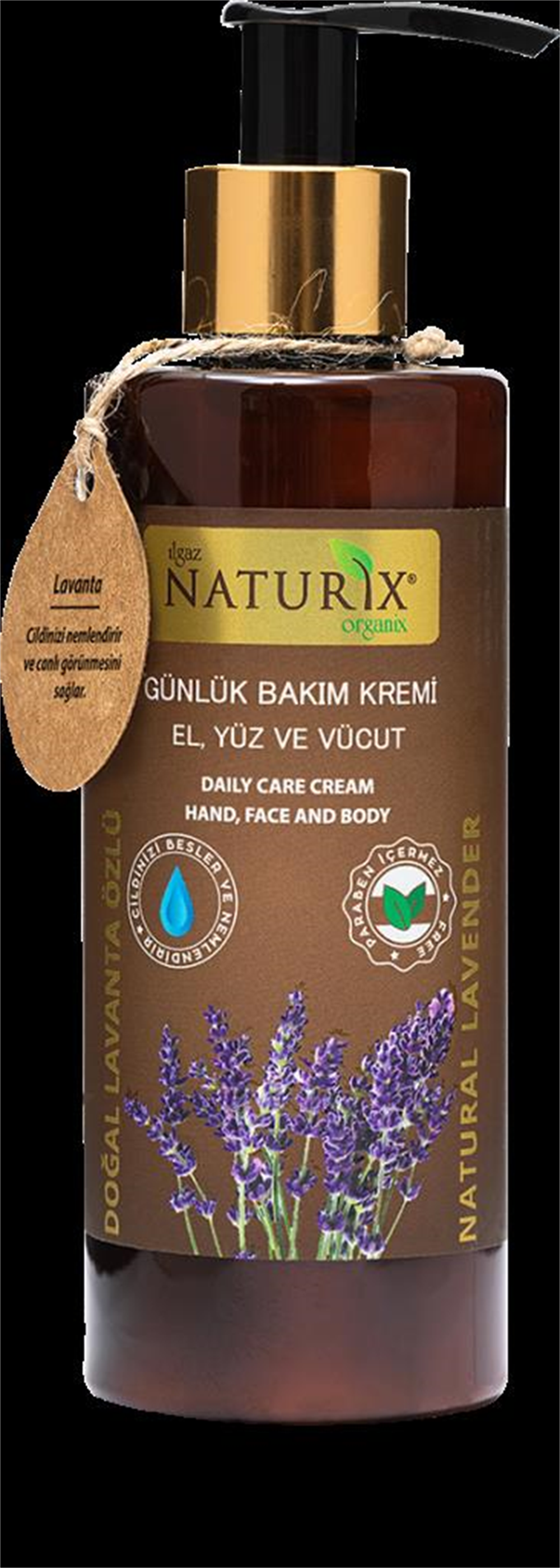 Naturix - Doğal Lavanta Özlü Günlük Bakım Kremi El, Yüz ve Vücut - 250ml