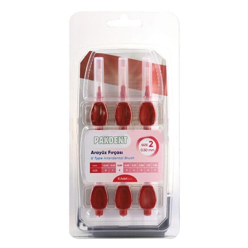 Pakdent Arayüz Fırçası U Tip 0,50 mm 6 Adet