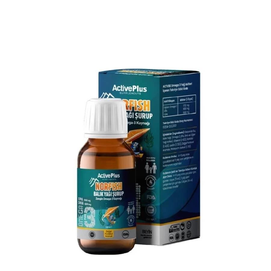 Active Plus Norfısh Balık Yağı 150 ml Şurup-Active Plus