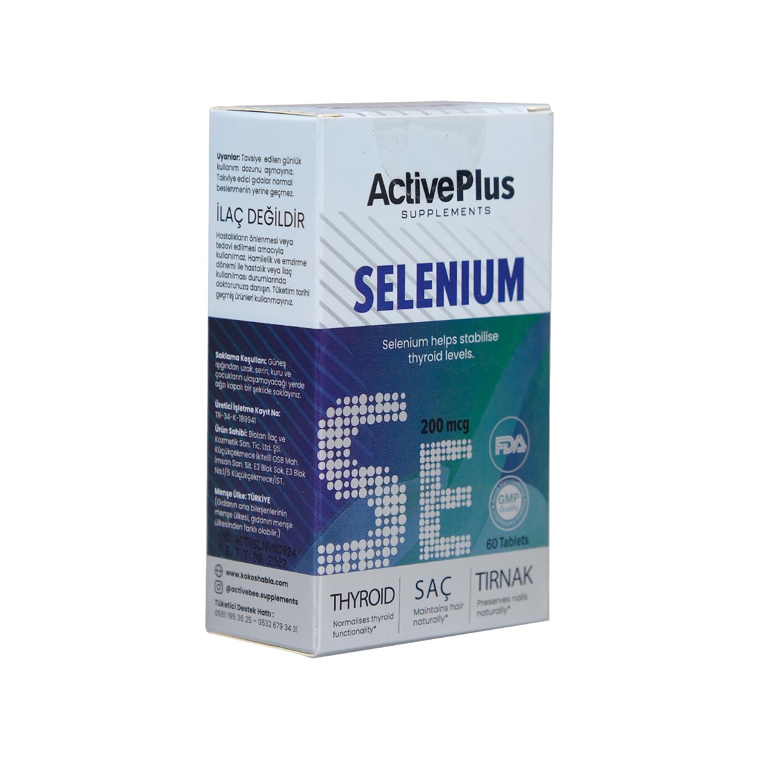 Active Plus Selenyum 60 Tablet-Active Plus
