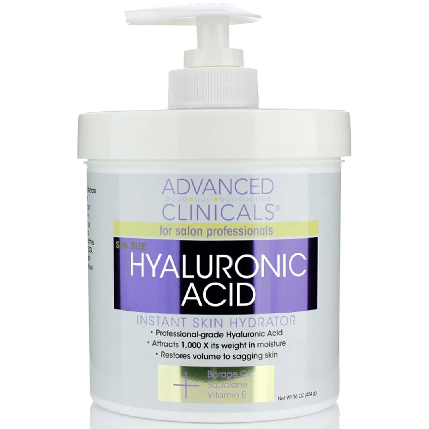Advanced Clinicals Hyaluronic Acid Instant Skin Hydrator 16 oz 454 gr-Advanced Clinicals