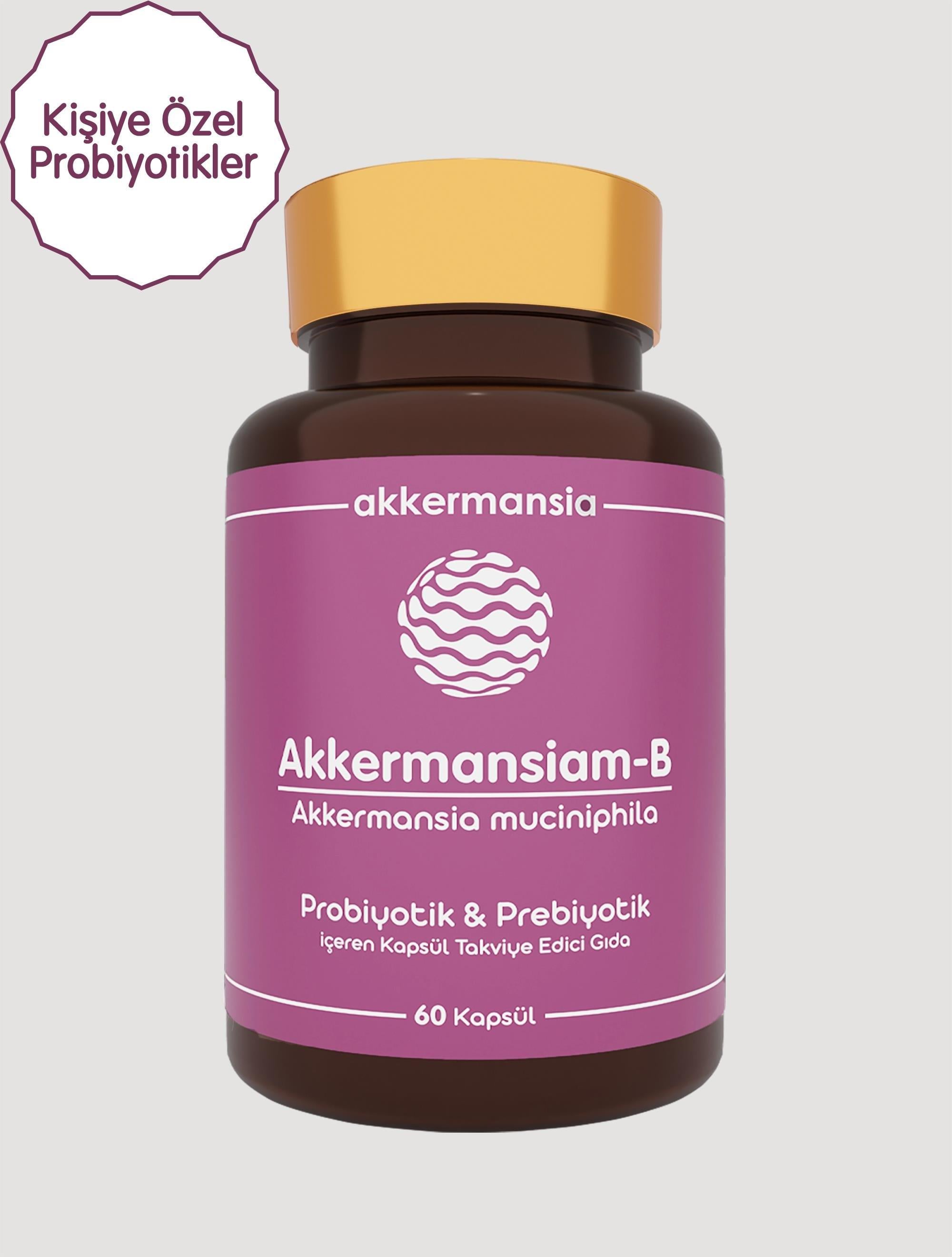 Akkermansiam-B Akkermansia Muciniphila İçeren Takviye Edici Gıda 60 Kapsül-Akkermansiam