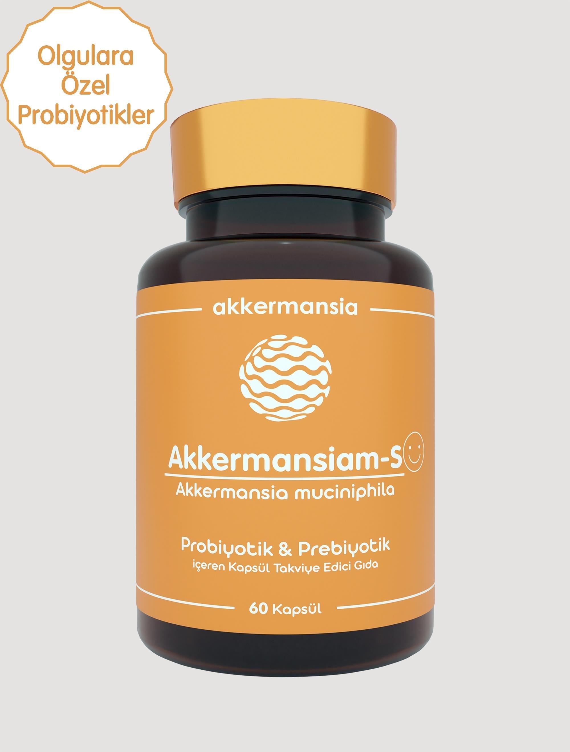 Akkermansiam-S Akkermansia Muciniphila İçeren Takviye Edici Gıda 60 Kapsül-Akkermansiam