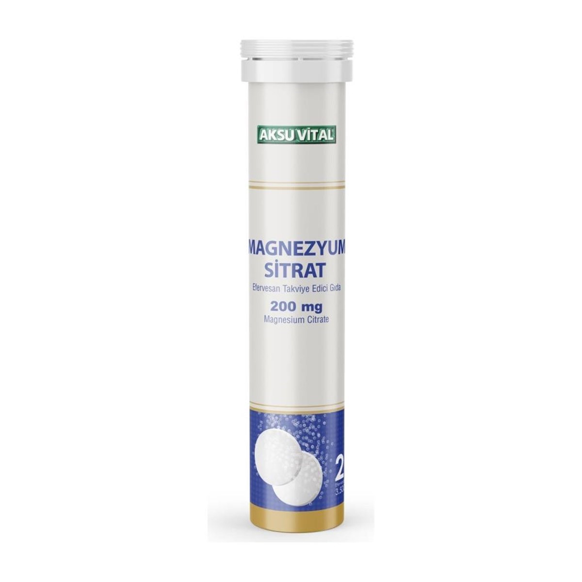 Aksu Vital Magnezyum 20 Efervesan Tablet