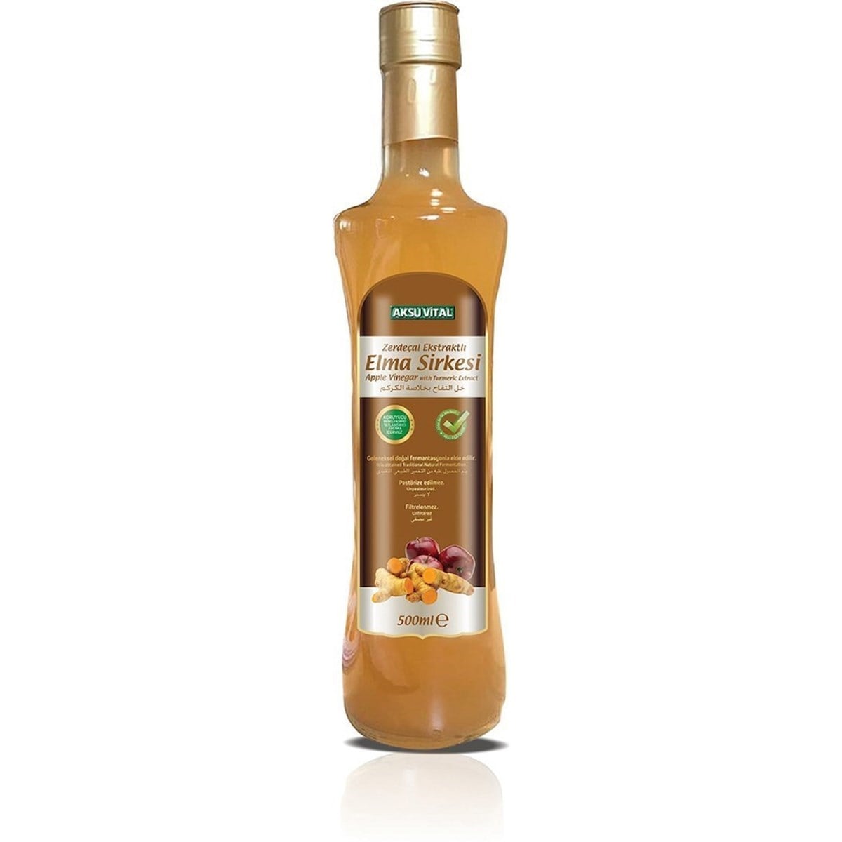 Aksu Vital Zerdeçallı Elma Sirkesi 500 ml