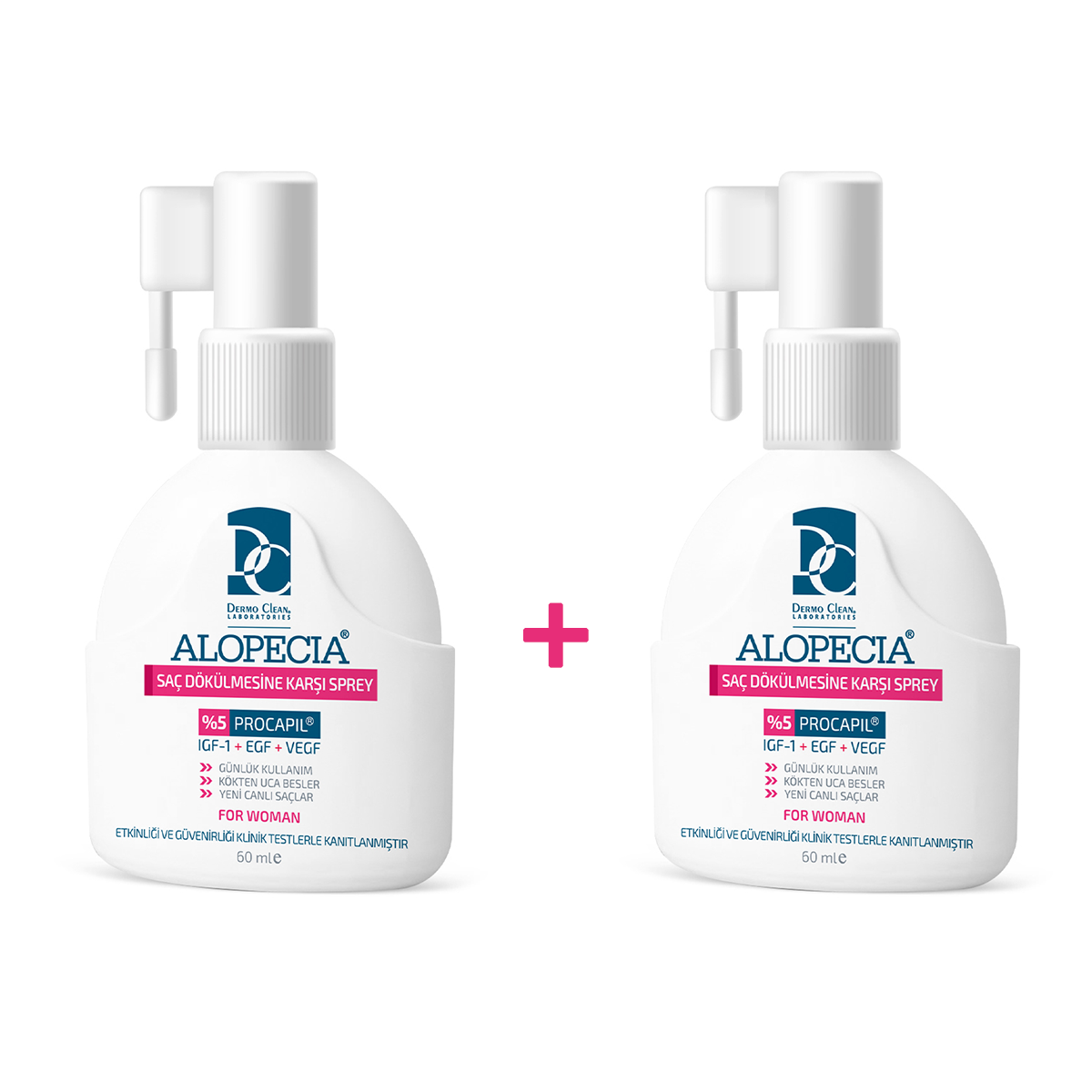 Alopecia Procapil Ve Igf İçerikli Kadın Saç Sprey (Serum) 60 ML - 2'Lİ Set-Alopecia