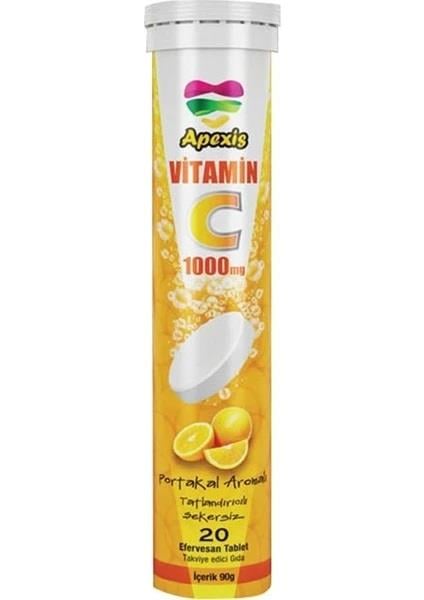 Apexis Vitamin C 1000 mg 20 Efervesan Tablet-Apexis