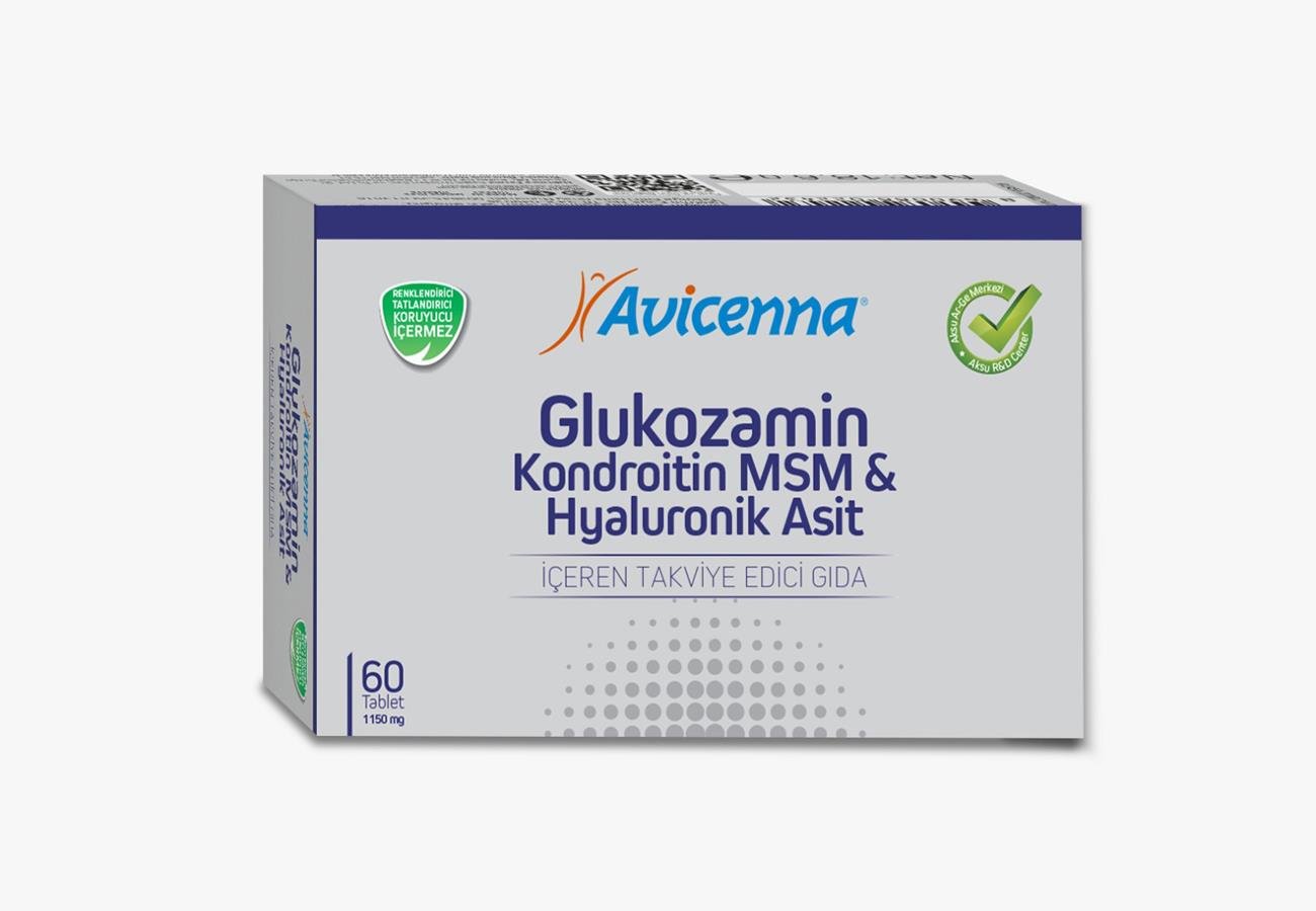 Avicenna Glukozamin Kondroitin MSM & Hyaluronik Asit 60 Tablet-Avicenna