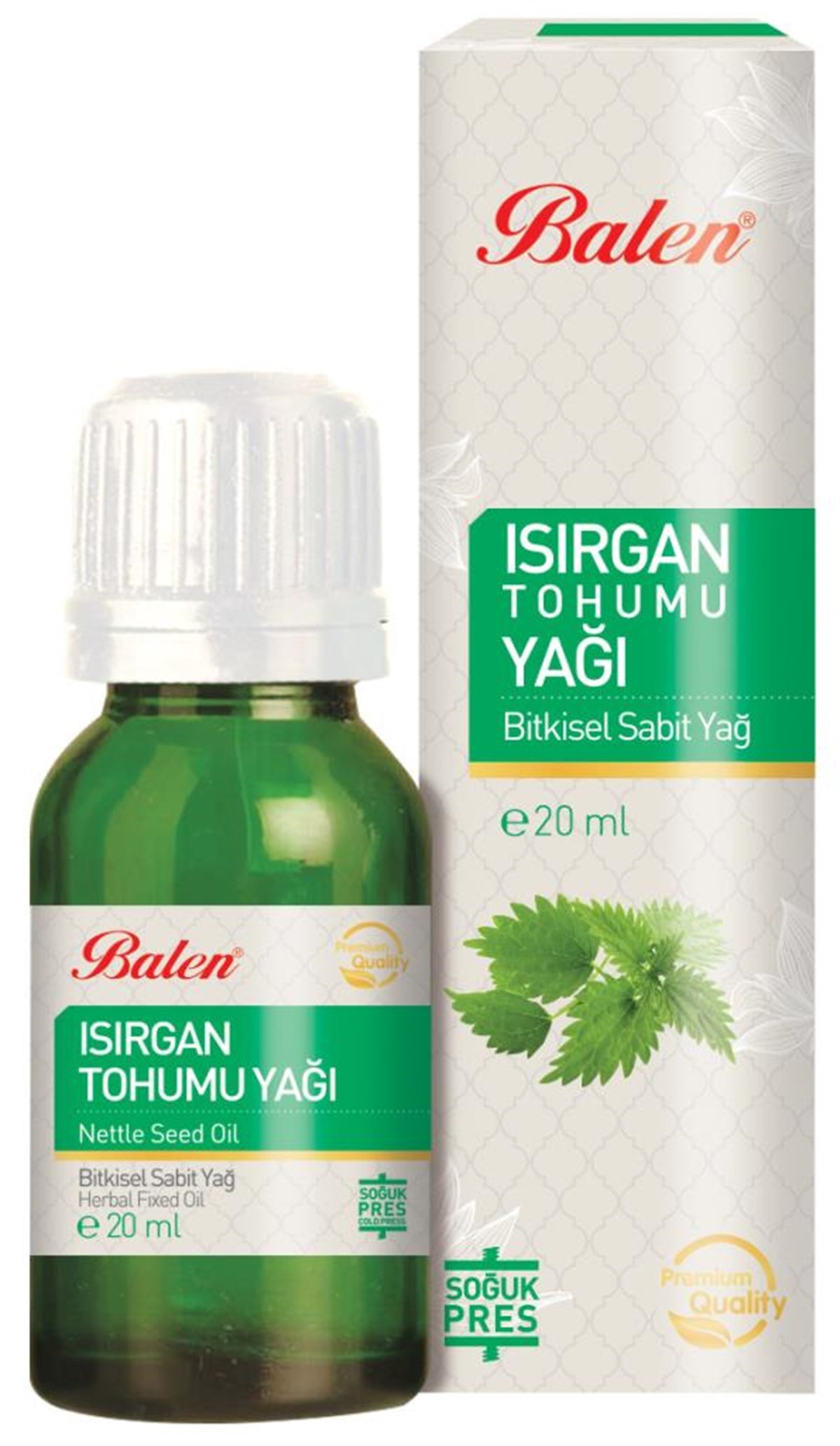 Balen Isırgan Tohumu Yağı 20 ml Soğuk Pres