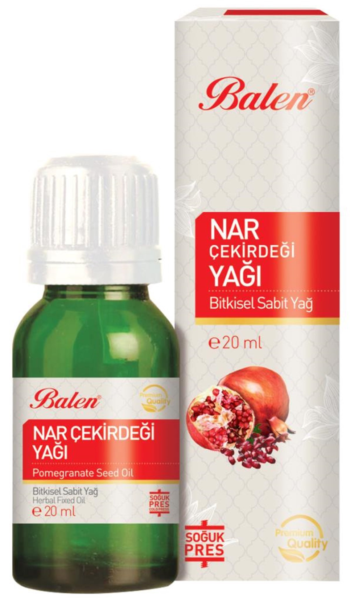 Balen Nar Çekirdeği Yağı 20 ml Soğuk Pres