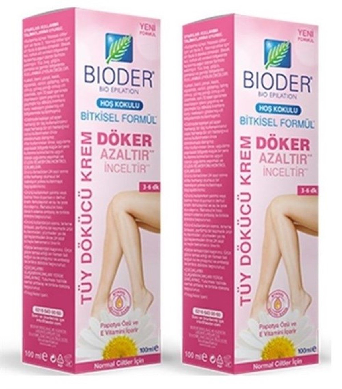 Bioder Bitkisel Formül Tüy Dökücü Krem 100 + 100 ml