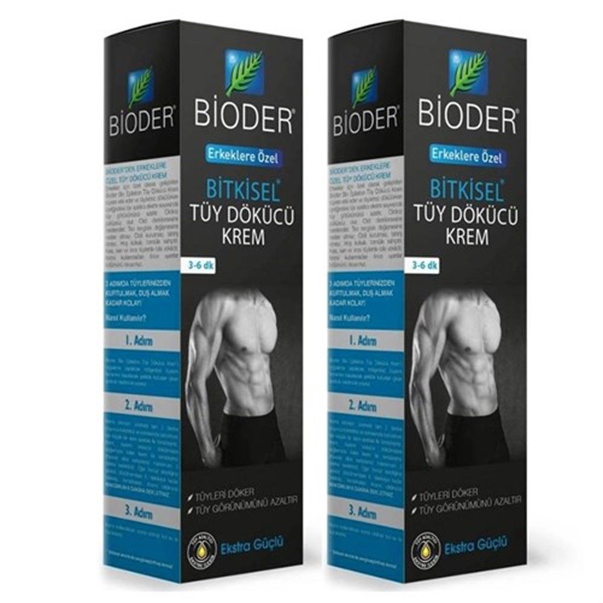 Bioder Erkeklere Özel Tüy Dökücü Krem Seti 100 ml + 100 ml
