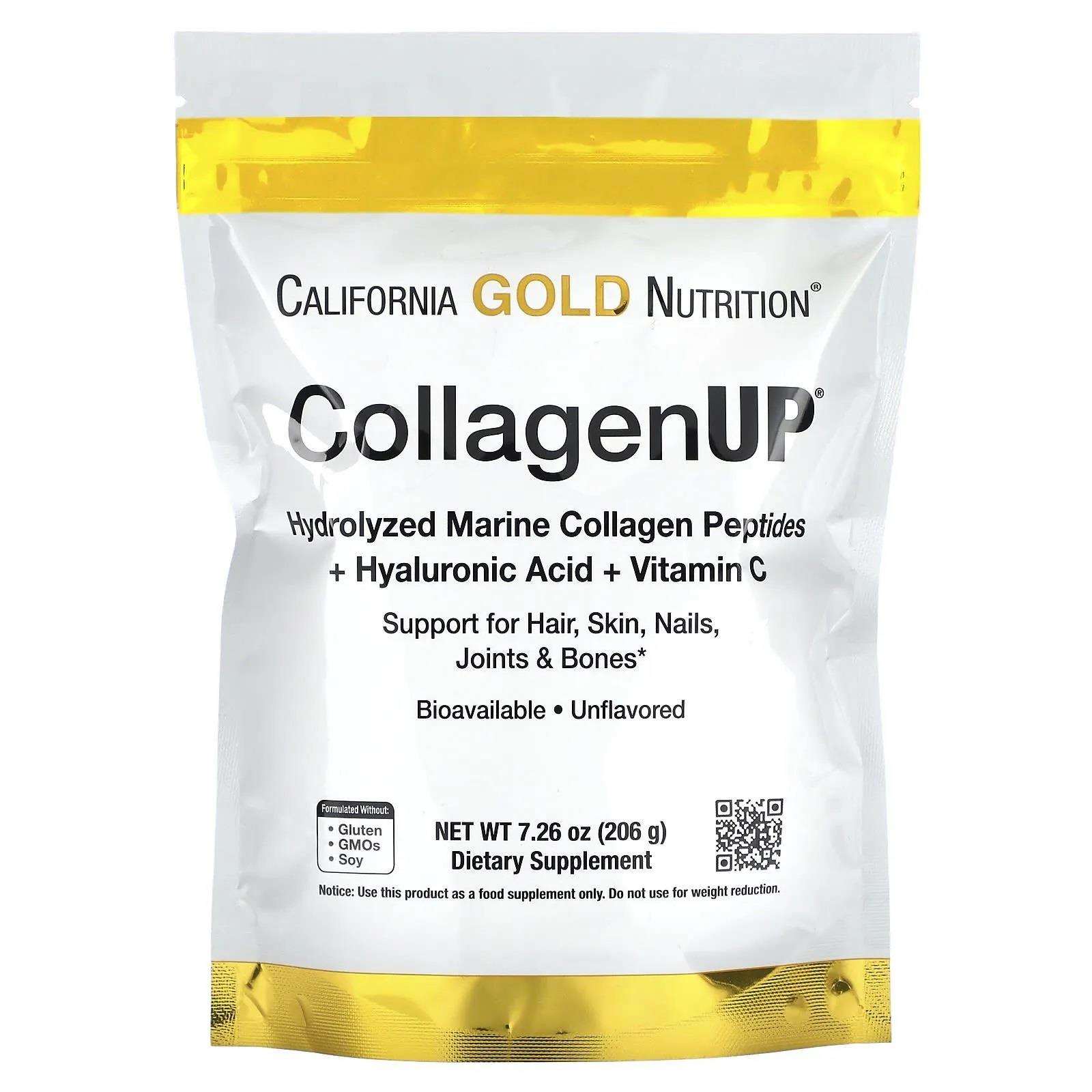 California Gold Nutrition Collagenup And Vitamin C Unflavored 7.26 Oz 206 gr-California Gold Nutrition