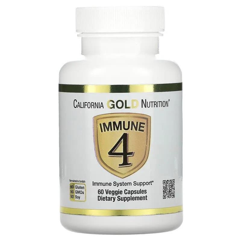 California Gold Nutrition Immune-4 60 Veggie Capsules-California Gold Nutrition